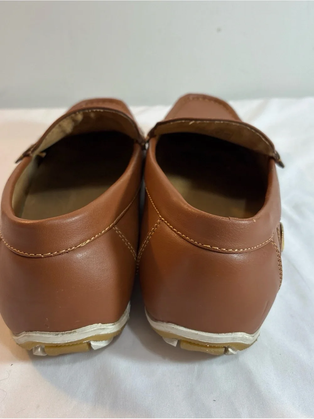 Bruno Marc Men's Tan Leather Loafers - Classic Slip-On Driving Shoes 8/5